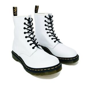 NEW Dr. Martens Softy T Leather Lace-Up Boot White Womens Size 11 1460/25057 New